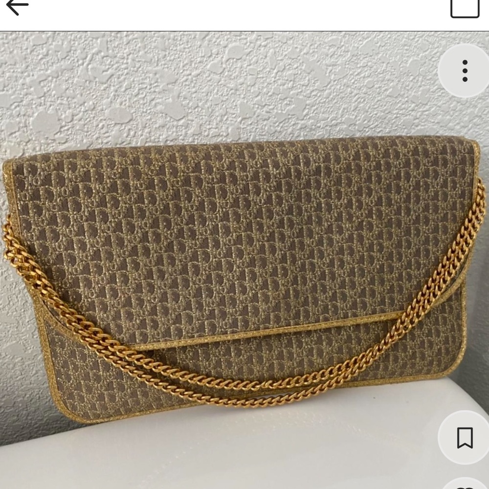 Vintage Christian Dior Gold Chain HandBag